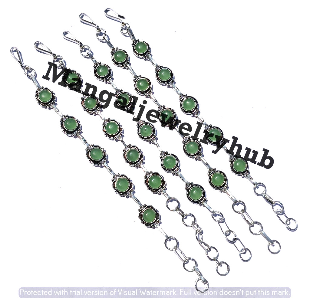 Wow Green Onyx Gemstone Bracelets 925 Sterling Silver Plated Jewellery 10PCS Lot