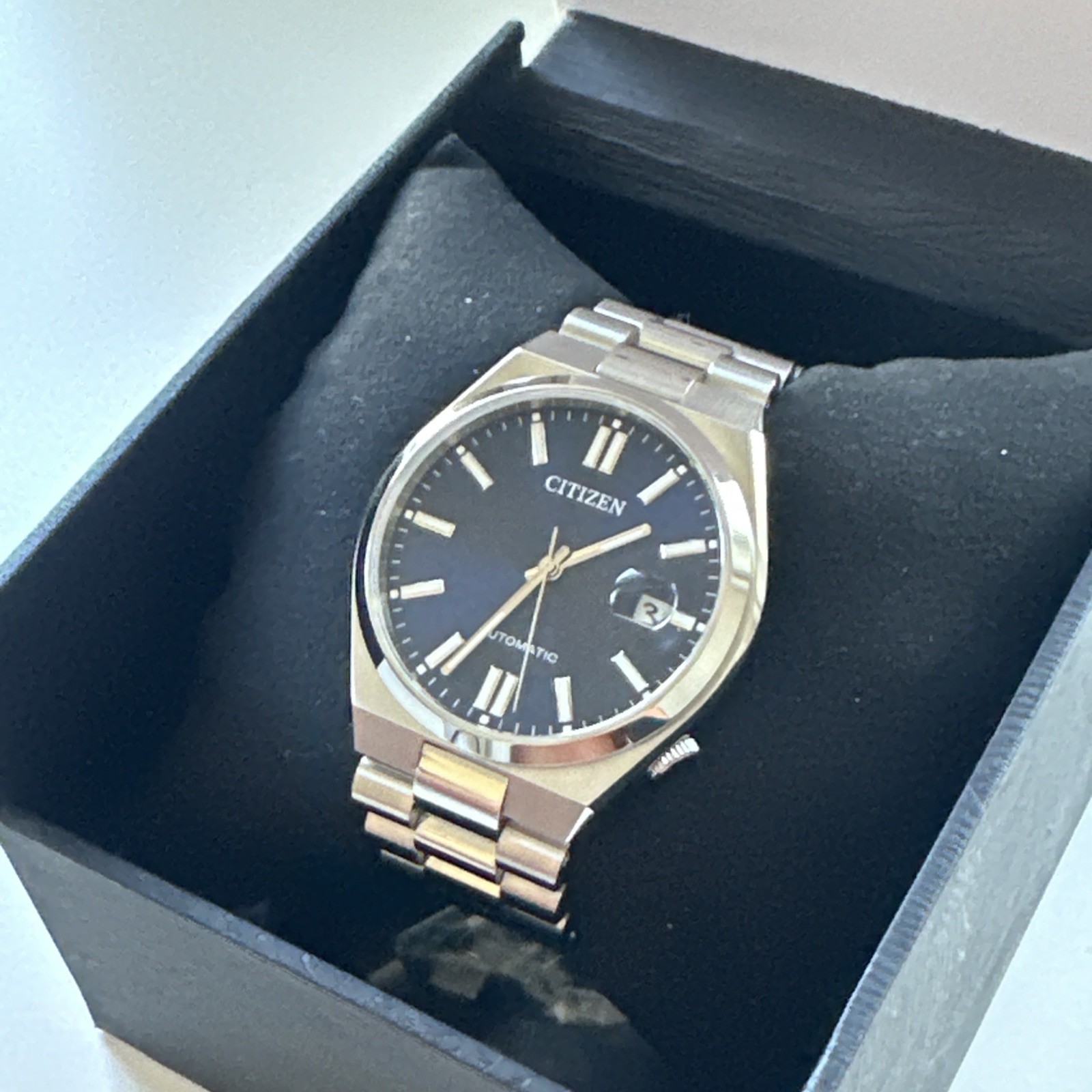 Citizen Unisex’s Tsuyosa Date Window Silver Automatic Watch 37MM NJ0200-50M