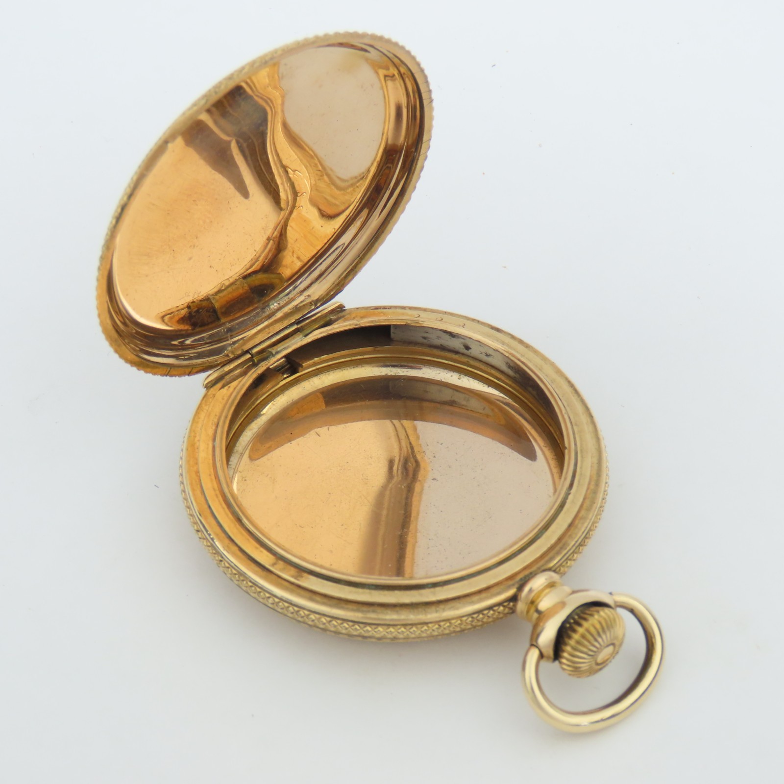 American 16 Size Stem Wind & Lever Set YGF Hunting Pocket Watch Case