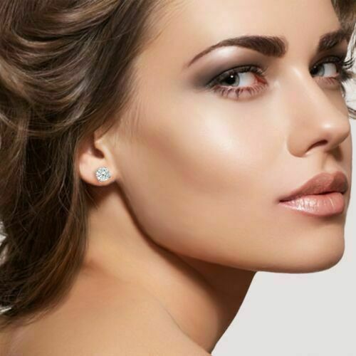 White Inside Out Hoops with Free 2.00 CT Studs made with Swarovski Elements
