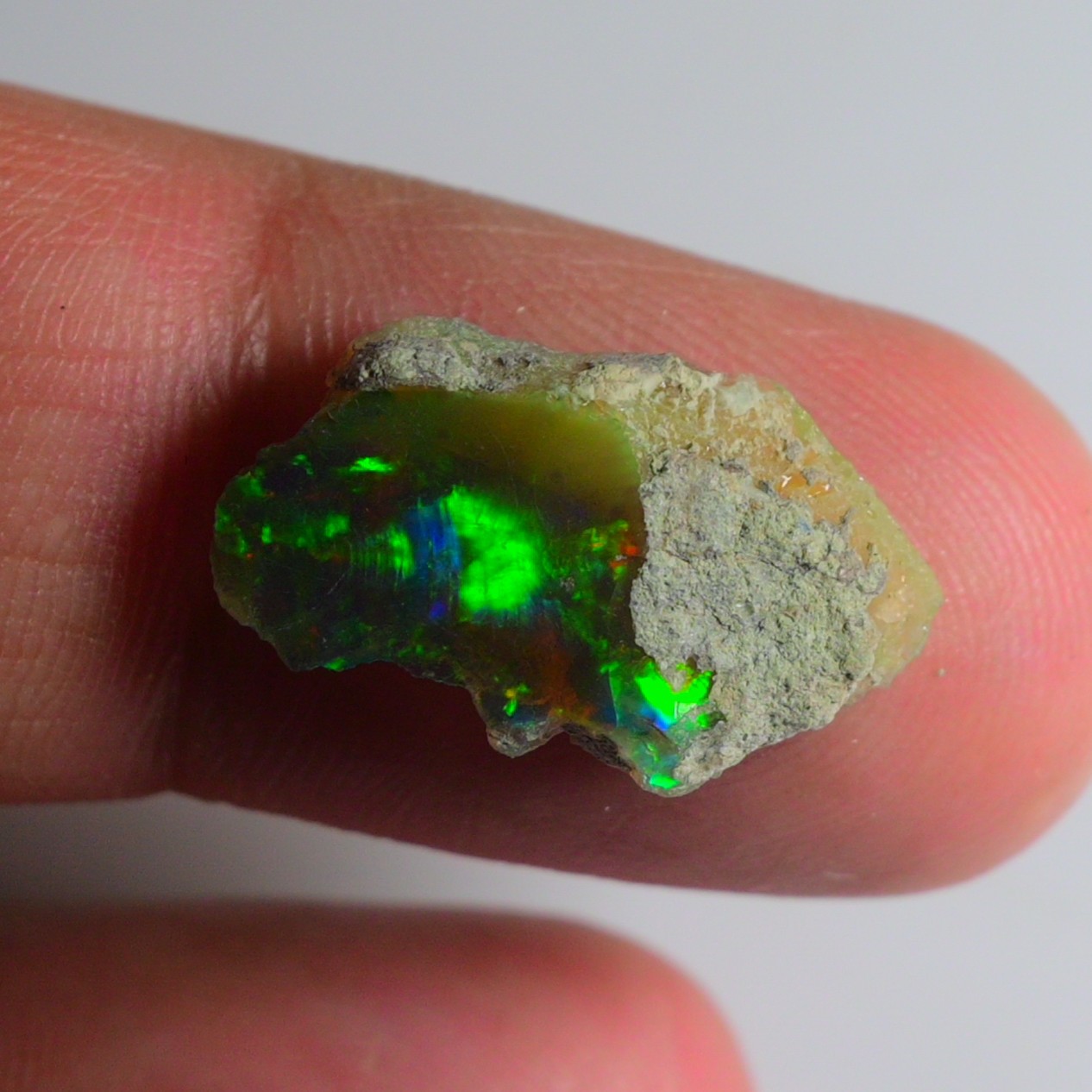 5.05 Cts Natural Black Ethiopian Opal Rough, Fire Opal Gemstone, Welo Opal Raw