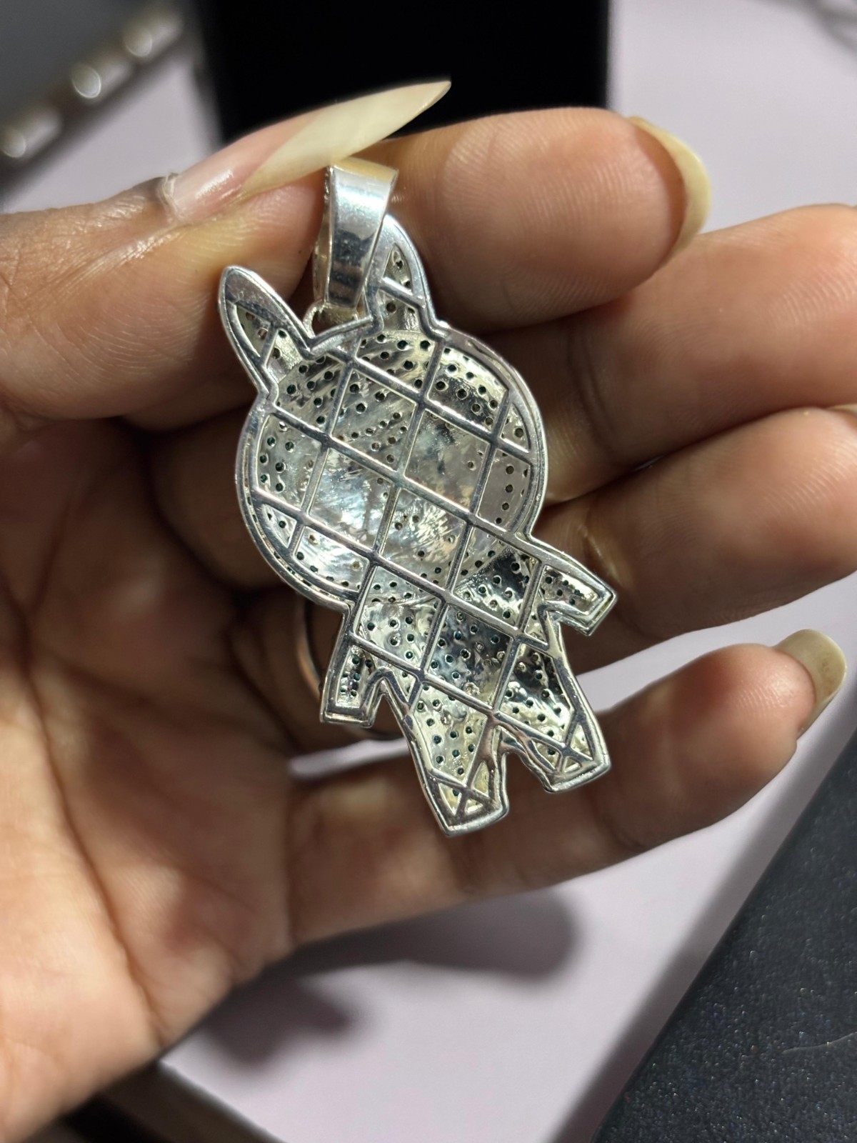 2.23Ct Round Cut Lab-Created Topaz Doll Pendant Women’s 14K Two Tone Gold Finish