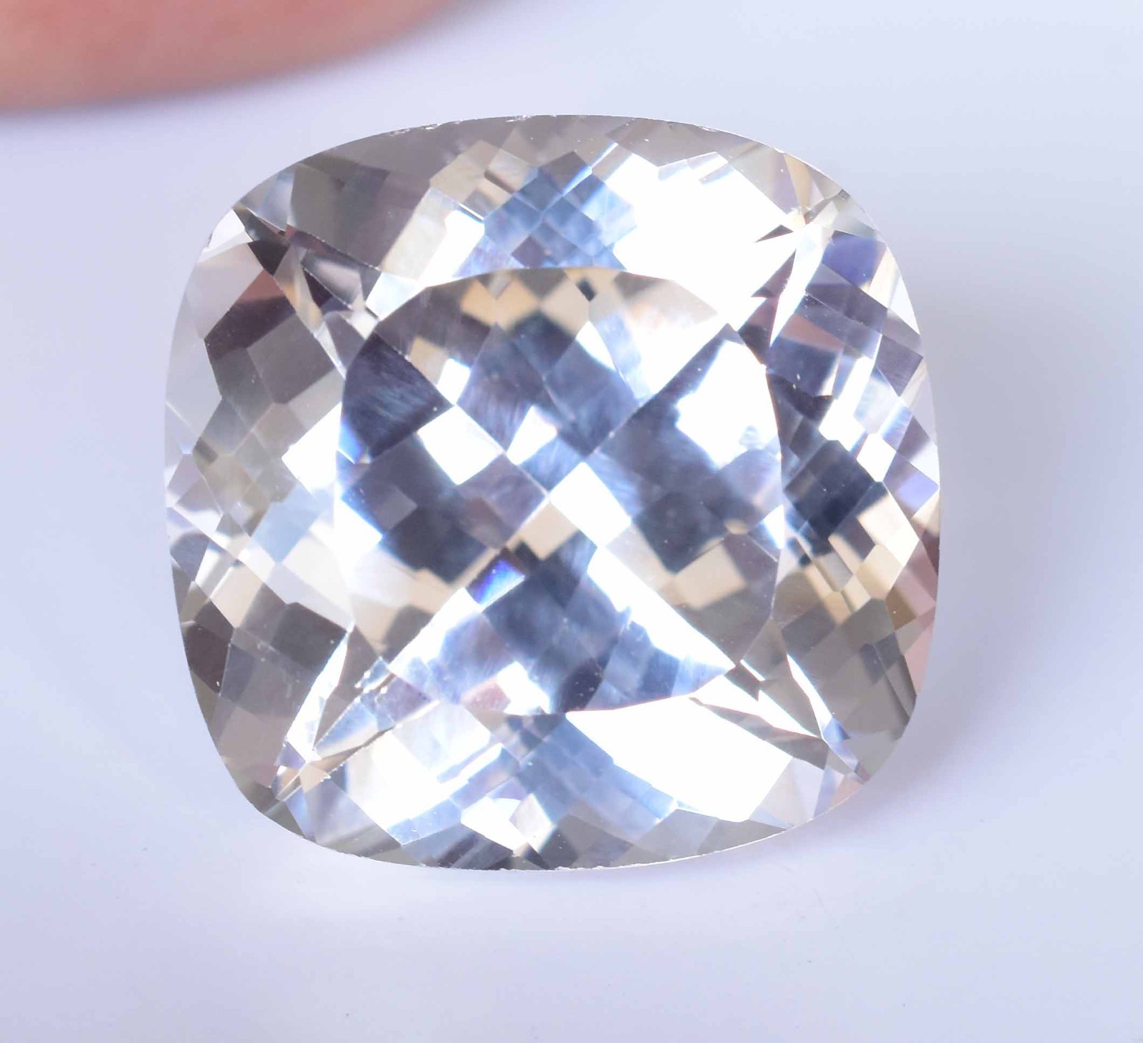 Natural 40.55 Ct White Montana Sapphire Cushion Certified Rare Loose Gemstone