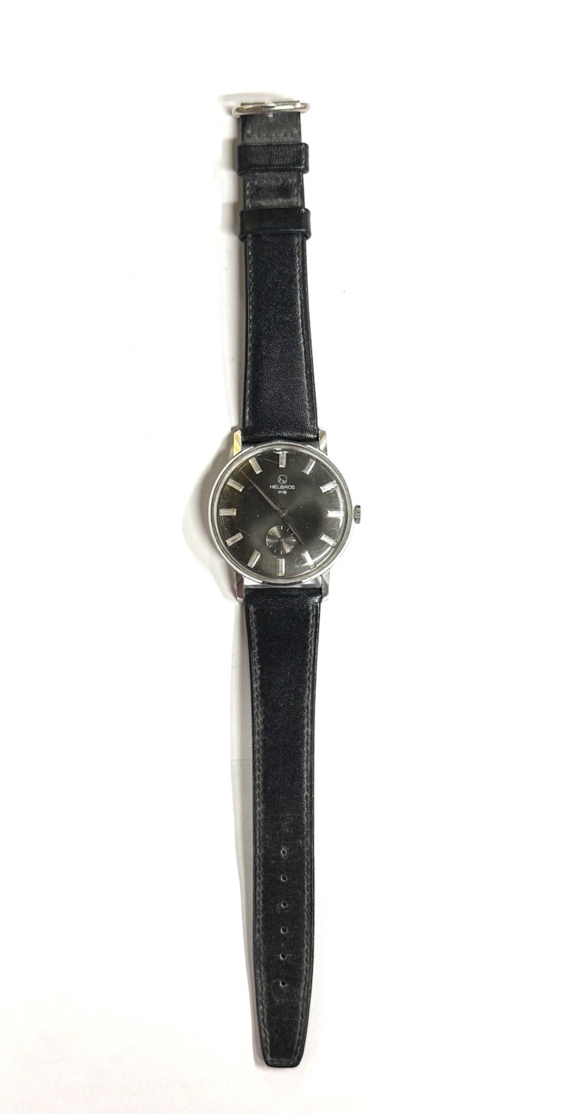 Vintage 60’s Helbros Manual Wind Wristwatch Swiss Made W/ Black Band From France