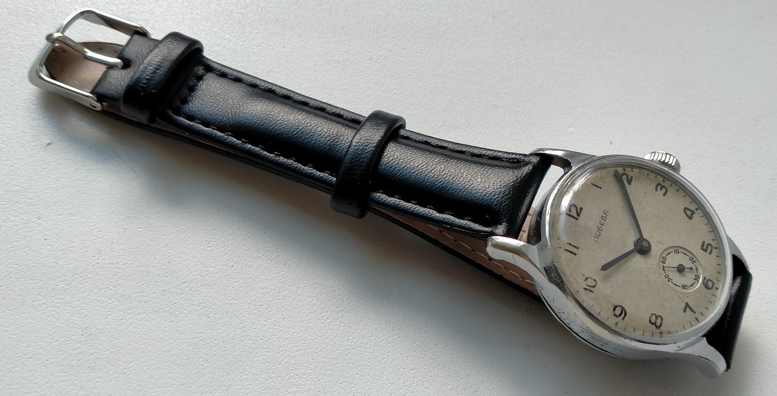 Pobeda 2602 Screw-Down Caseback Vintage Original Soviet Watch ChChZ 1955