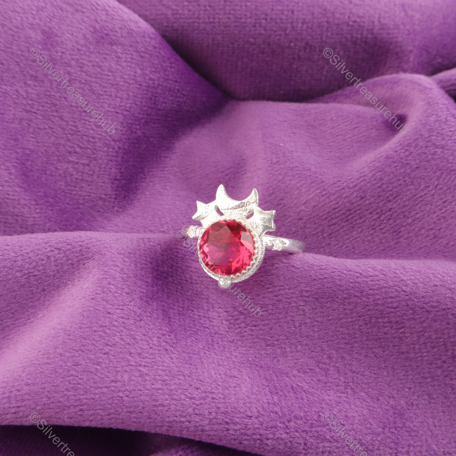 Pink Tourmaline Stone Promise Band Daughter New Ring Jewelry 925 Sterling Silver