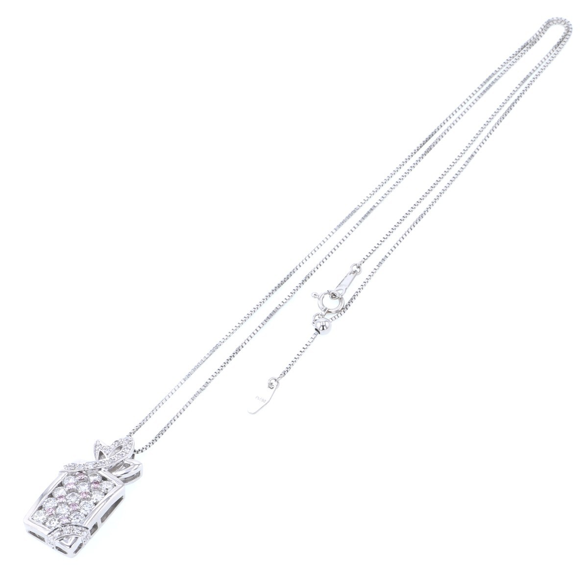 PT900 PT850 Diamond 1.27ct Necklace 43cm New Women’s Yukizaki Select Jewelry