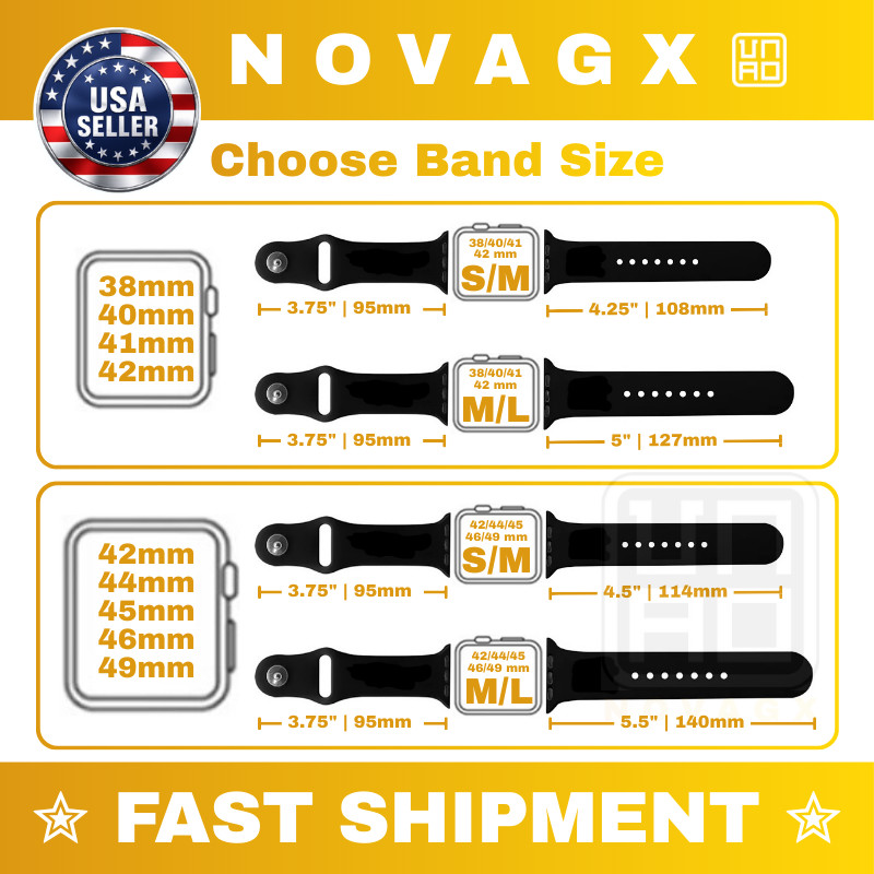 Silicone Band for Apple Watch Ultra SE 11 10 9 8 7 6 5 4 3 2 1 38/40/42/44/49mm