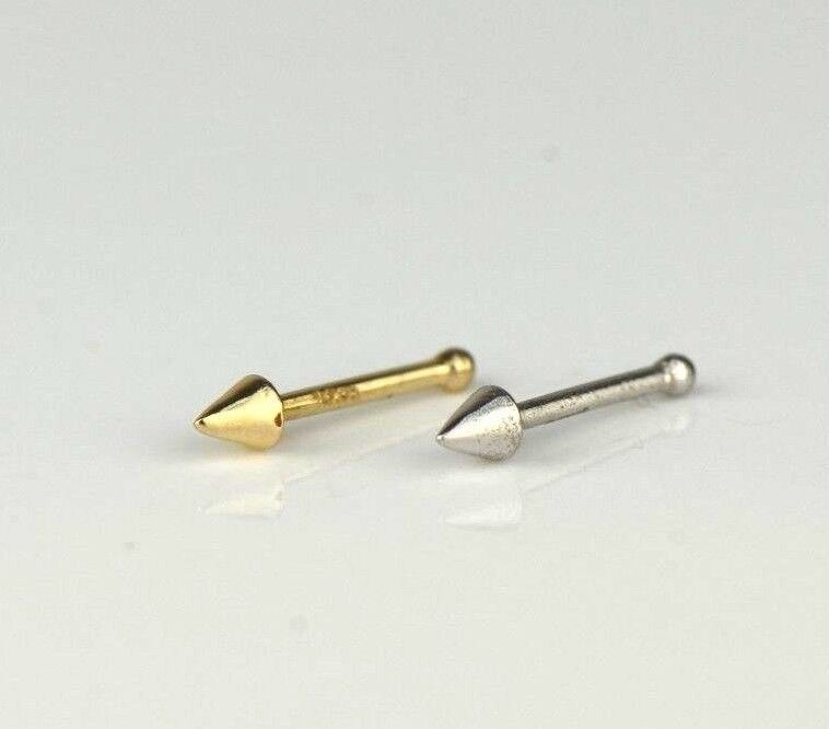 14k Yellow or White Gold Nose Piercing Stud