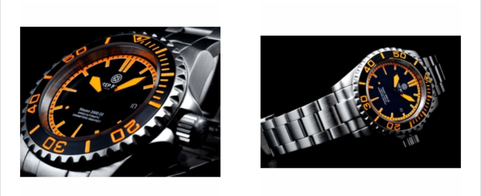 Deep Blue Master 2000 III Orange Lume Swiss Automatic Professional Divers Watch