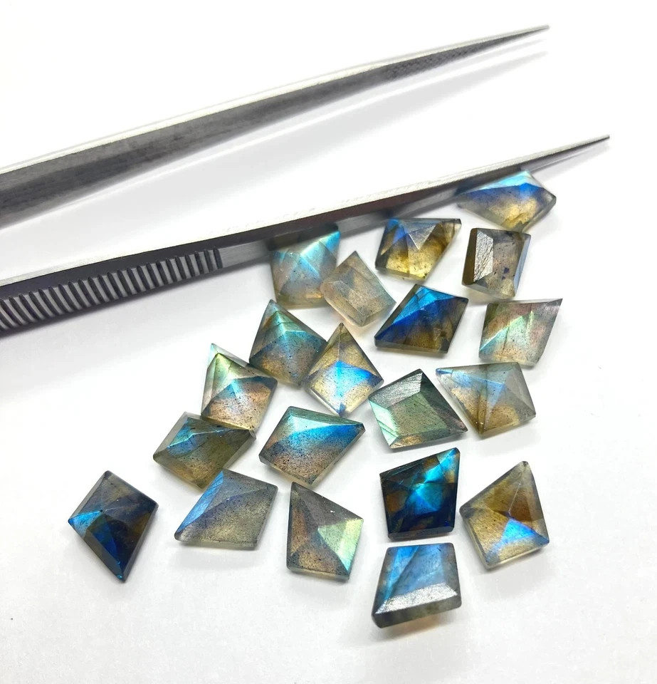 Wholesale Natural Labradorite Faceted Kite Shape Loose Gemstone Lot Jewellery.