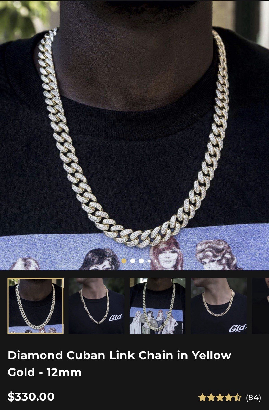 Shop GLD Iced Out 12 Mm Matching Cuban Chain Necklace And Bracelet. 18’ And 6’