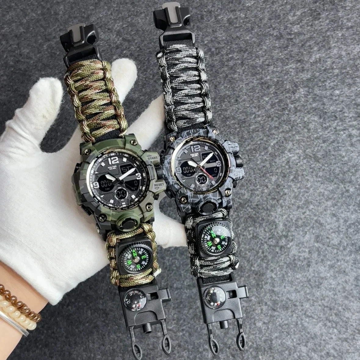 Military Watches Men’s Camouflage LED Digital Watch Outdoor Survival Watch