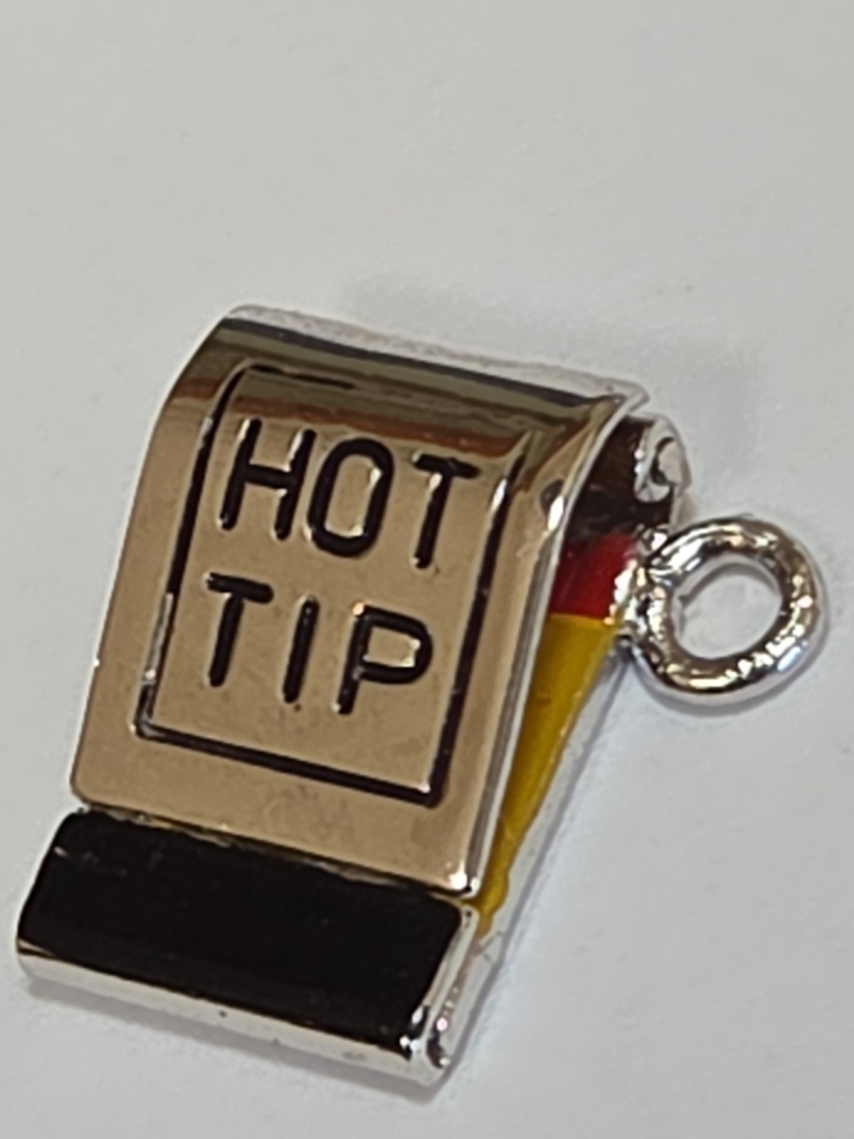 Sterling Silver ~ Match Book Charm ~ ENAMEL is EXCELLENT! ~ RARE! ~ VINTAGE