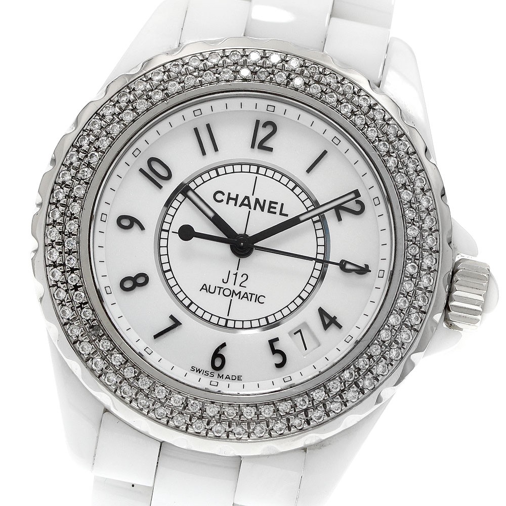 CHANEL J12 H0969 Diamond bezel white ceramic white Dial Automatic Men’s_948446