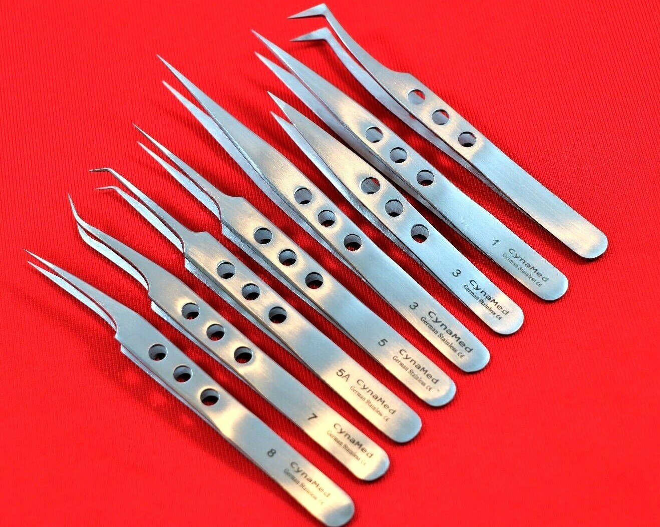 German 8ea Anti-static Tweezers Set Maintenance Repair Stainless Steel Tools Kit
