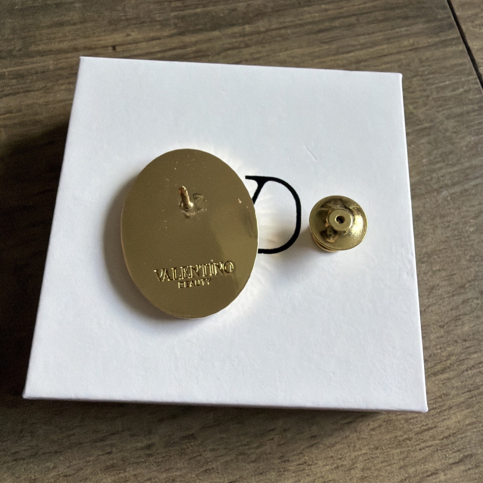 New in Box Valentino Logo Pin/ Gift With Purchase From Valentino Beauty
