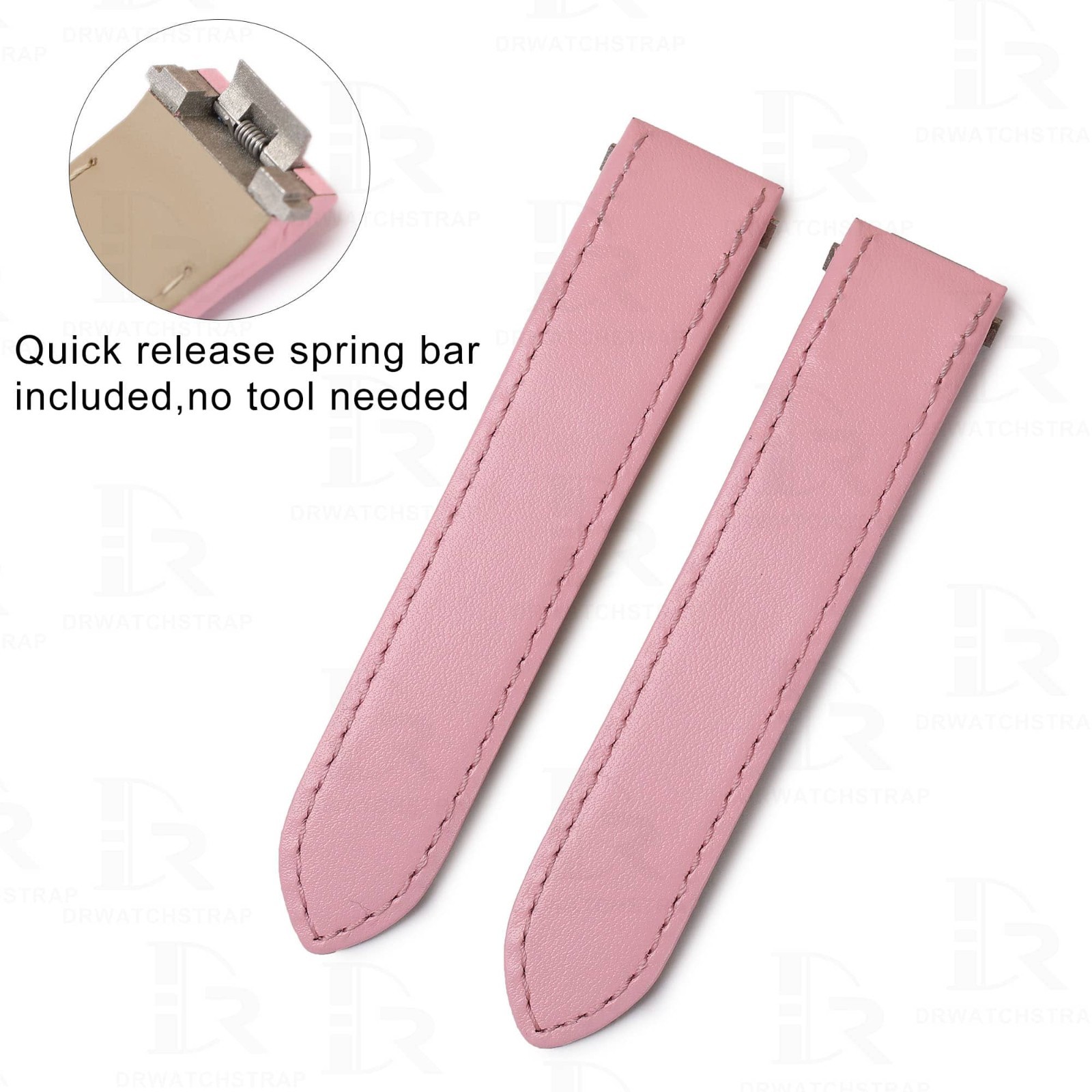 Custom quickswitch calfskin leather strap for Cartier Roadster 15.5mm 19mm 20mm