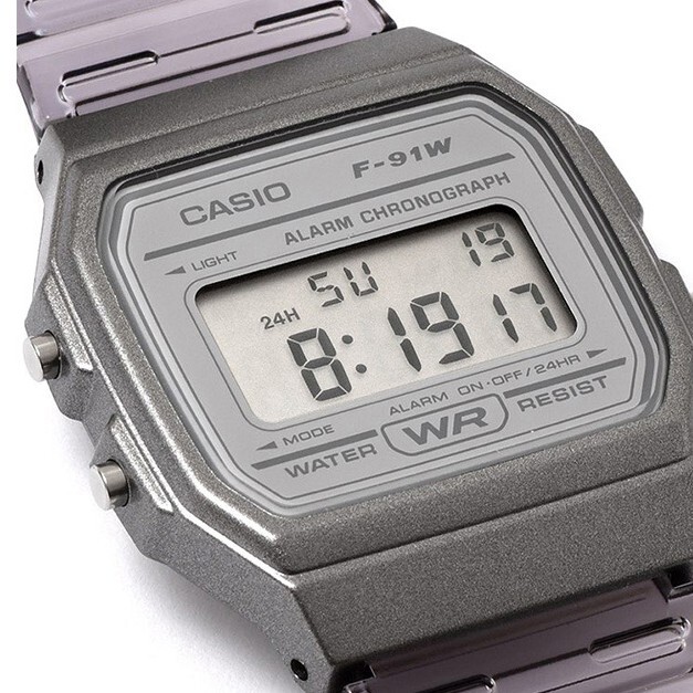 Casio F-91WS-8 Vintage Transparent Resin Band Digital Unisex Watch Original New