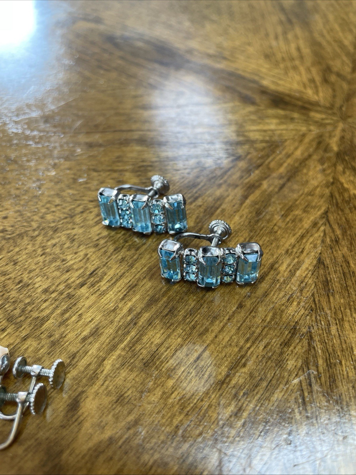 9 Pair Mid Century Clip & Screw On Earrings. Some Signed. Weiss, Star, Etc