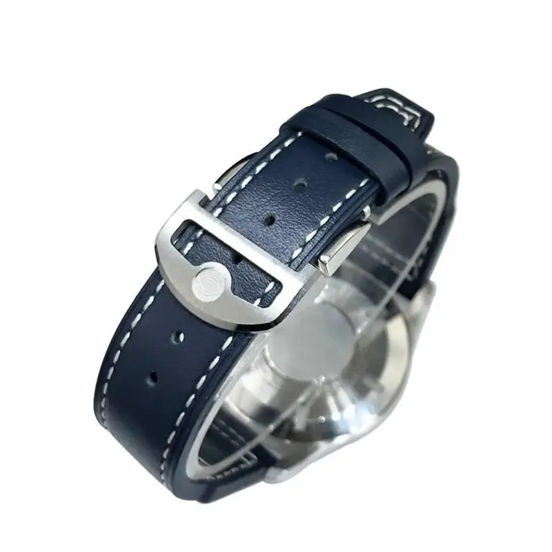 Soft Genuine Leather Watch Strap for IWC Pilot Portofino 20-22mm Dark Blue Band