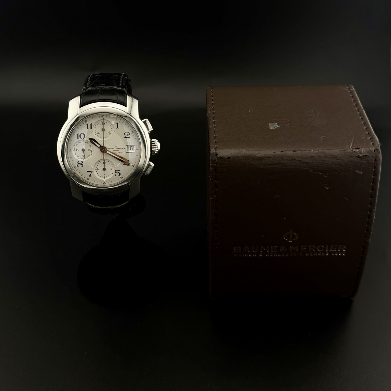 BAUME & MERCIER CAPELAND CHRONOGRAPH STAINLESS STEEL WATCH MV045216