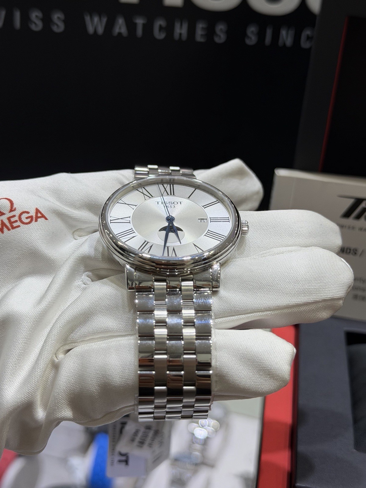 Tissot Carson Moon Phase Quartz Silver Dial Men’s Watch T1224231103300