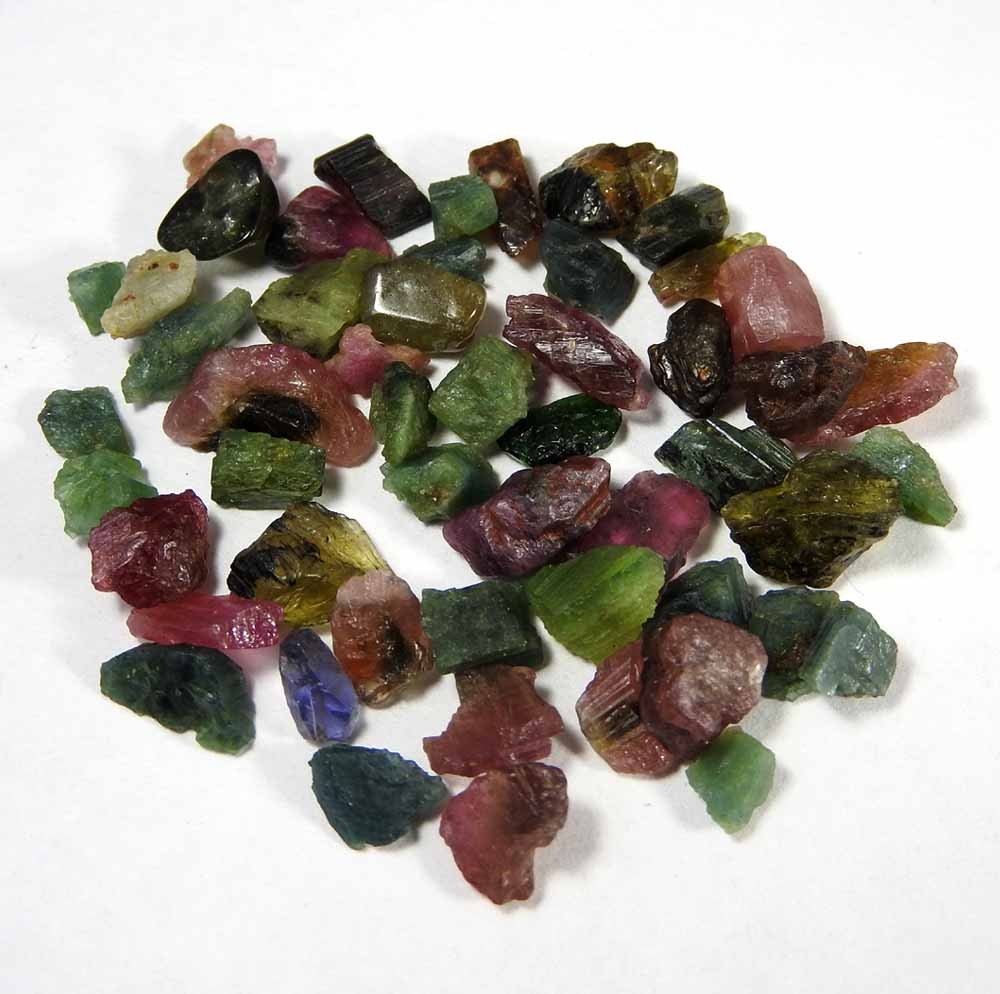 61.50Cts100%Natural Multi Tourmaline Small Rough lot Loose Gemstone