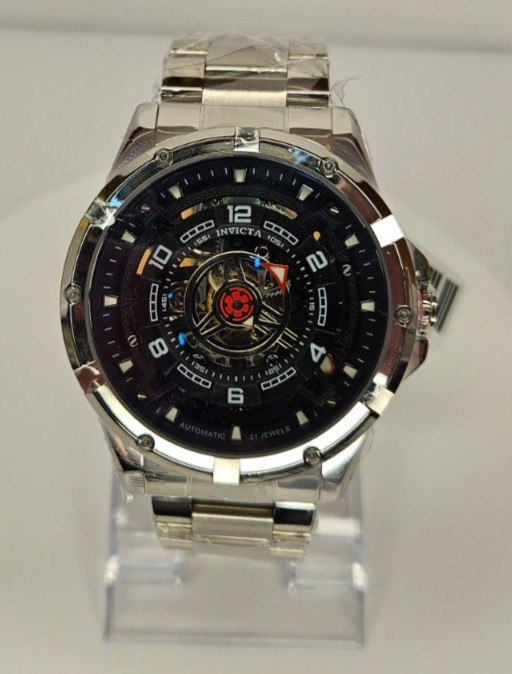 Invicta Racing Interpoint Men’s Automatic Watch 43.5mm, Steel/Black (70082)