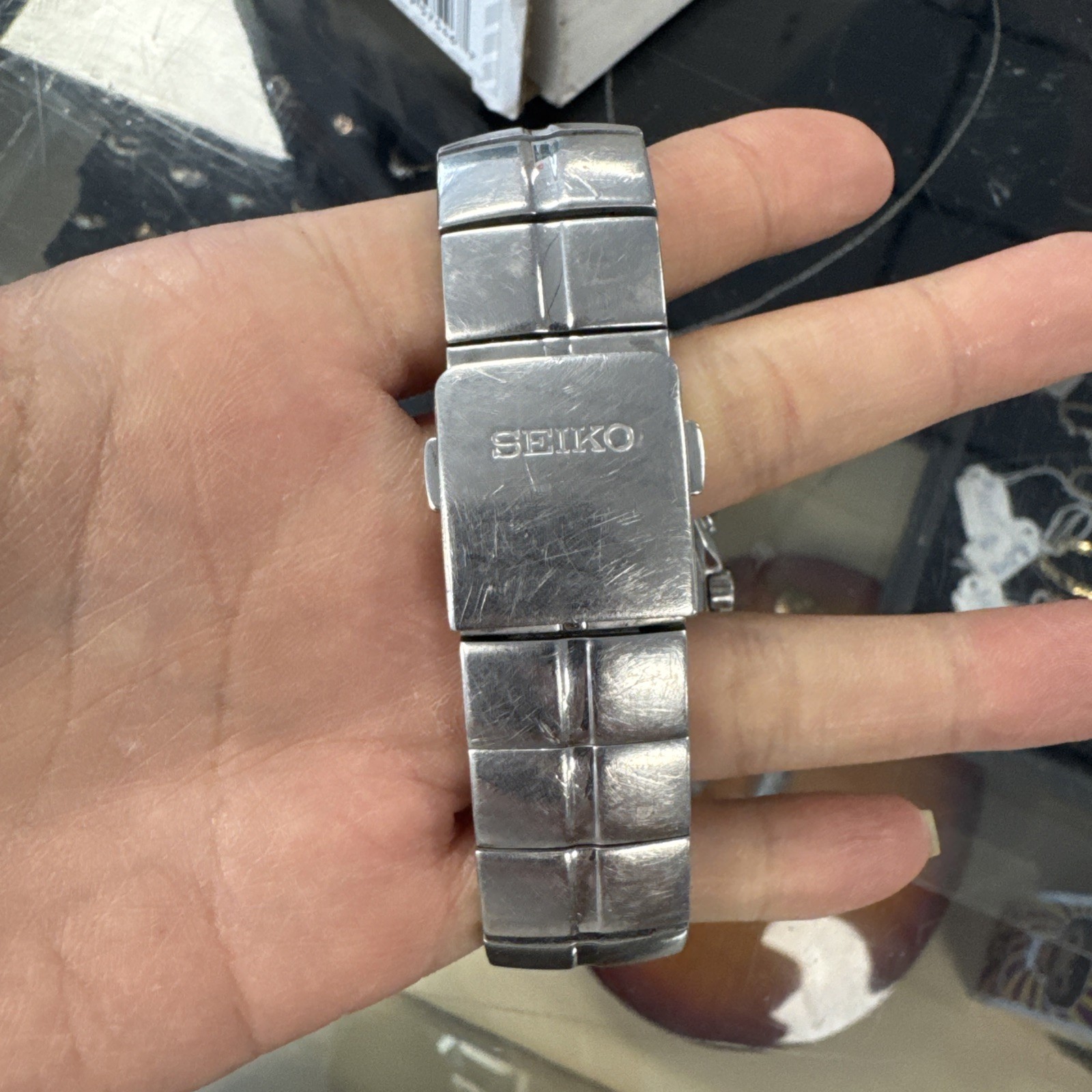 Seiko Arctura Kinetic Chronograph Stainless Steel Watch 7l22-0AJ0 Works