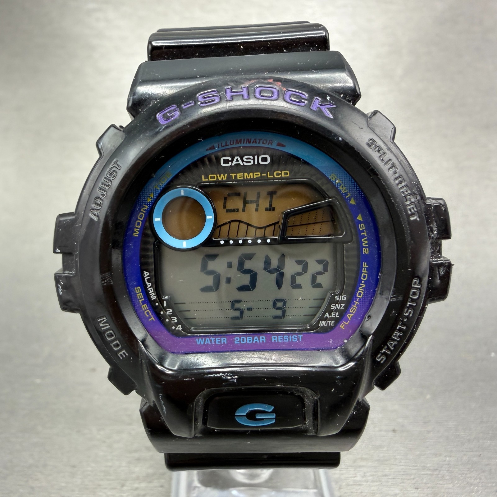 Casio G-Shock GLX-6900 Watch Men 51mm Black Purple Alarm Chrono Digital New Batt