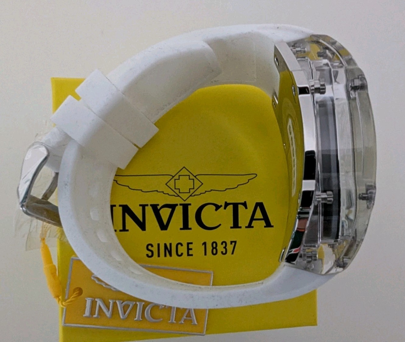 Invicta Racing Cyclone Watch 48.5mm White 48447/Invicta Iced Out Cuban Chain