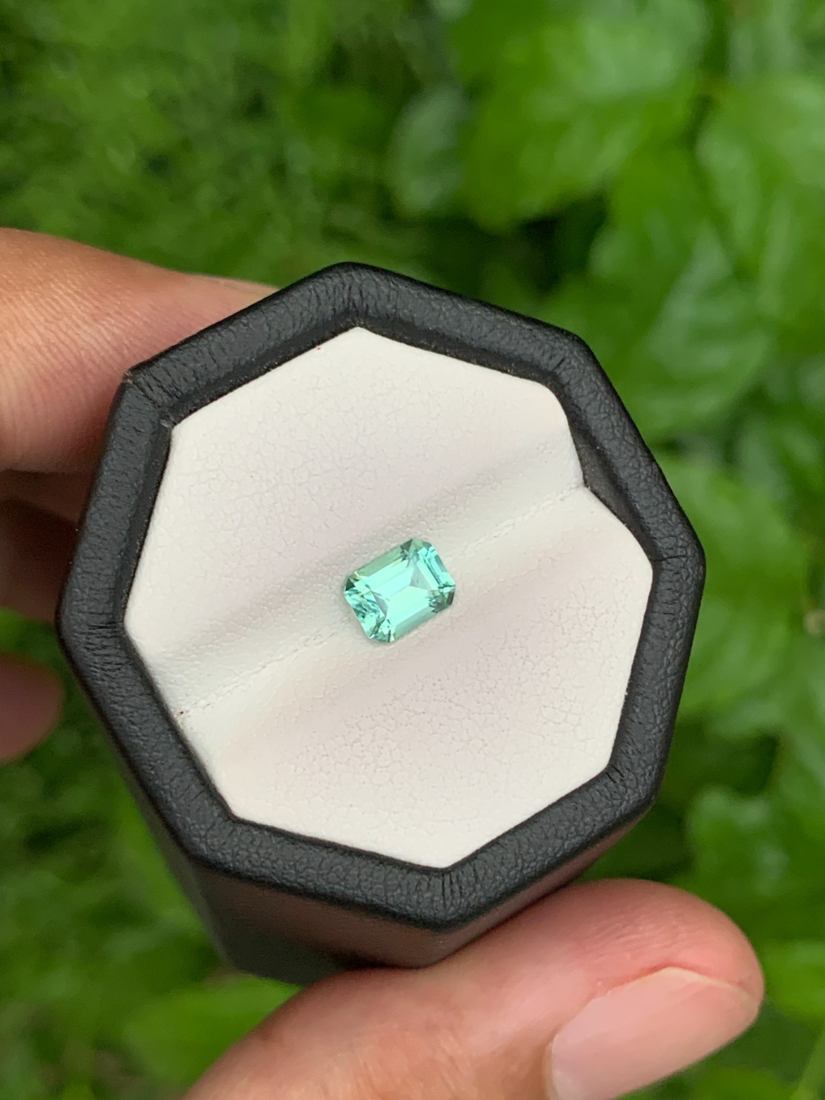 0.85 Ct Natural Seafoam Green Tourmaline Eye Clean Emerald Cut Loose Gem Afghan