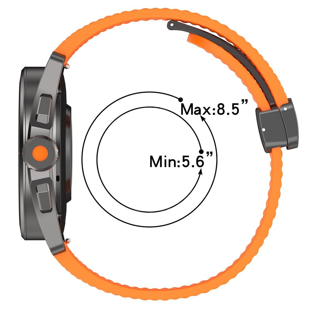 22mm Magnetic Silicone Strap Watch Band For Amazfit Bip 6/5 GTR 4/3/2/GTR 47mm