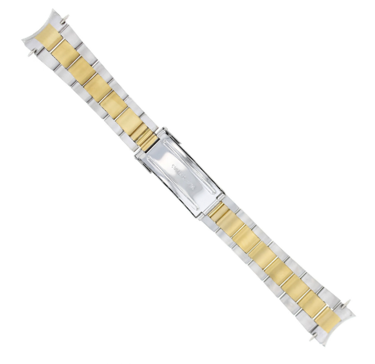 19MM OYSTER WATCH BAND FOR 34MM ROLEX DATE PERPETUAL TWO TONE FLIP LOCK CLASP