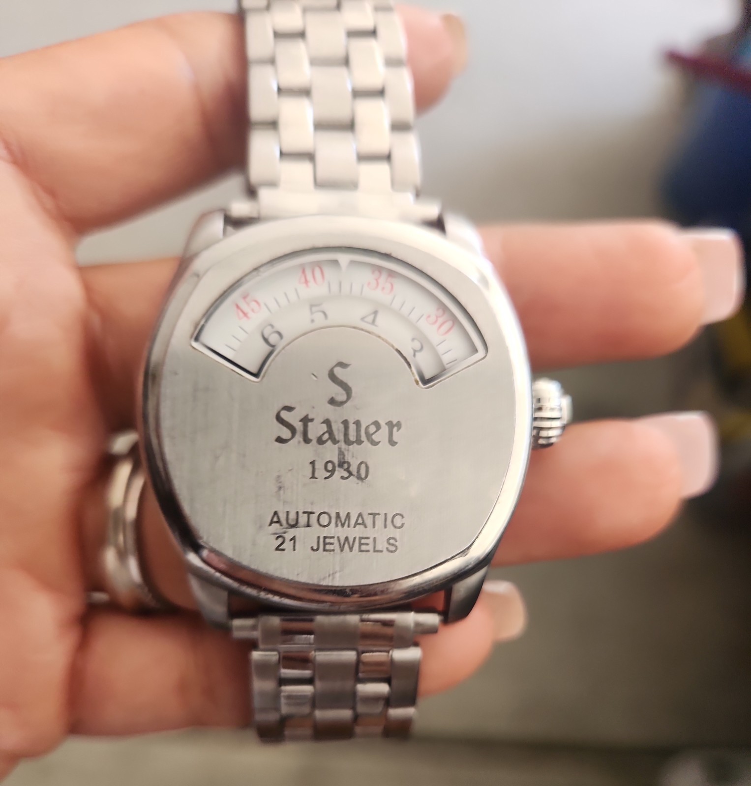 Stauer 1930 Dashtronic Men’s Watch 21 Jewels 15457 Automatic Steel Band