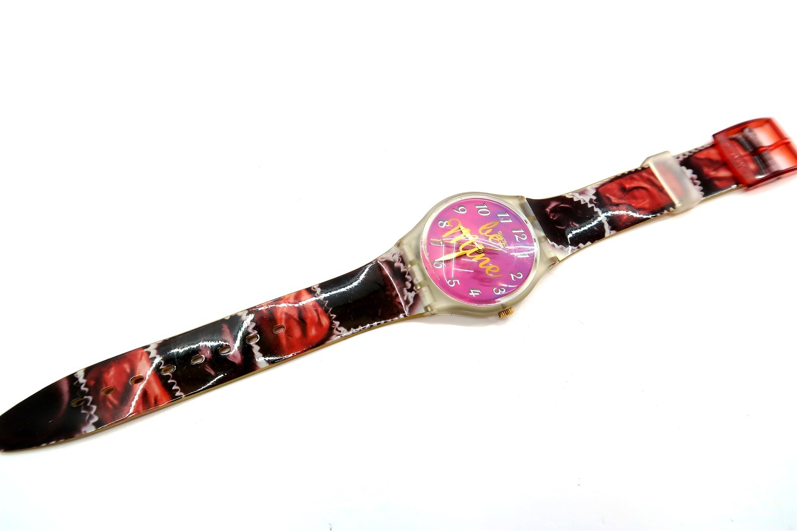 NEW Swatch Watch BE MINE GK291 with Case and Papers 1999 NOS Gents New Battery