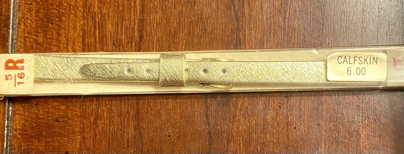 NEW Vintage DOWNING Watch Band GOLD Fine Calf Skin Leather 9mm Made In Italy