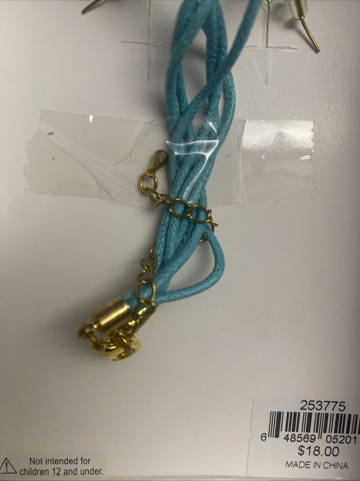East5th Necklace and Earring Set In Turquoise And Gold NEW IN BOX AS PICTURED
