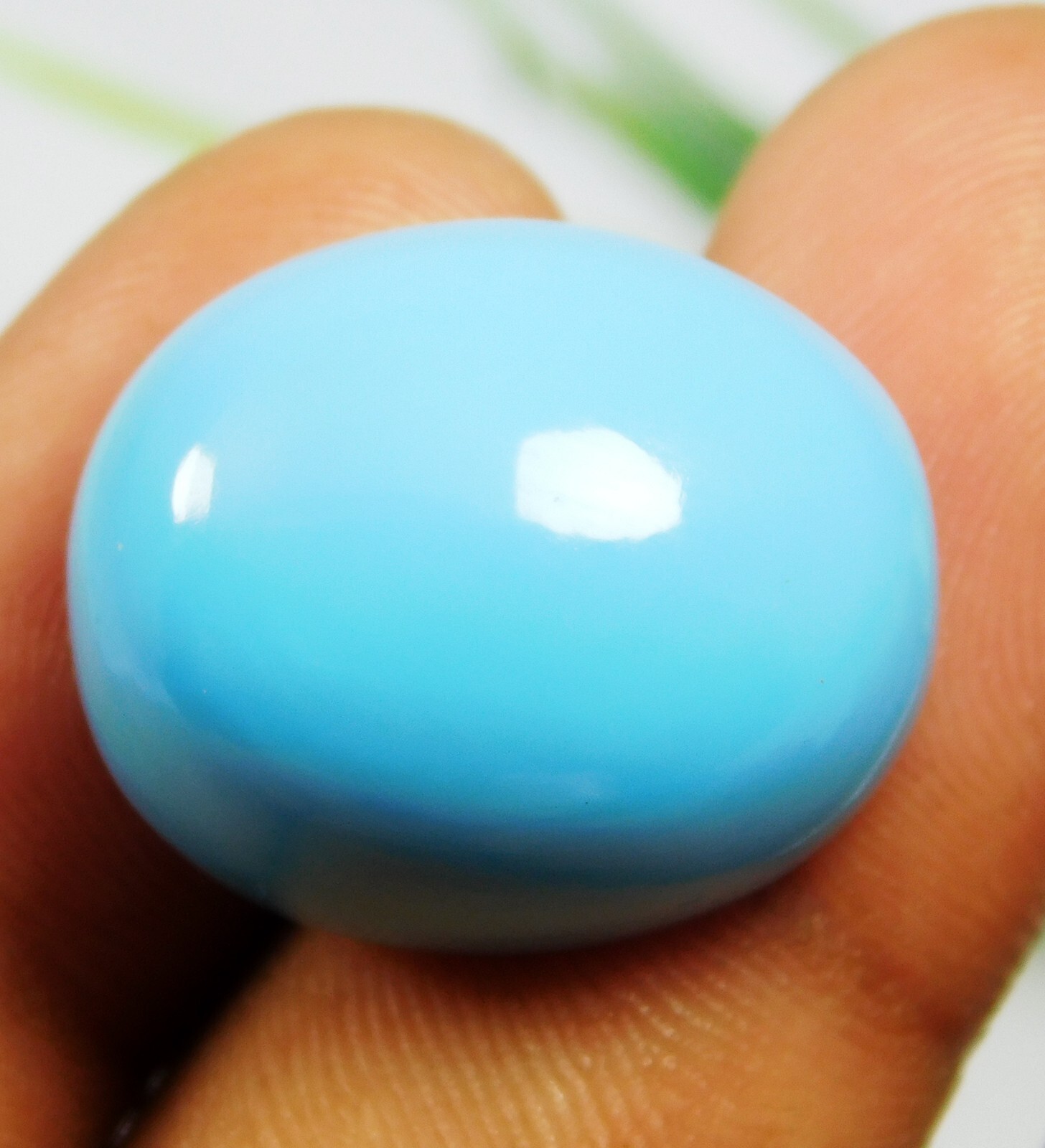 42.10 CT Natural Sleeping Beauty Turquoise Oval Cabochon Gemstone