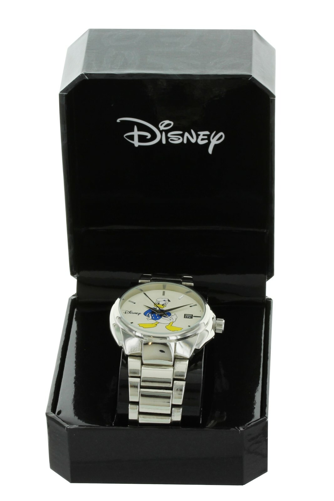 Men’s classic DISNEY Donald duck silver tone stainless steel finish watch