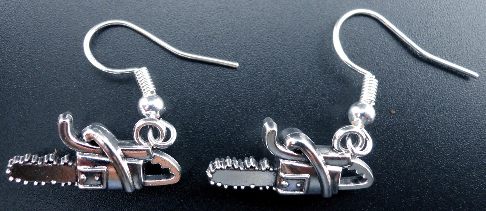 Chainsaw Earrings Sterling Silver Ear Wires 3d Texas Massacre Horror Arborist