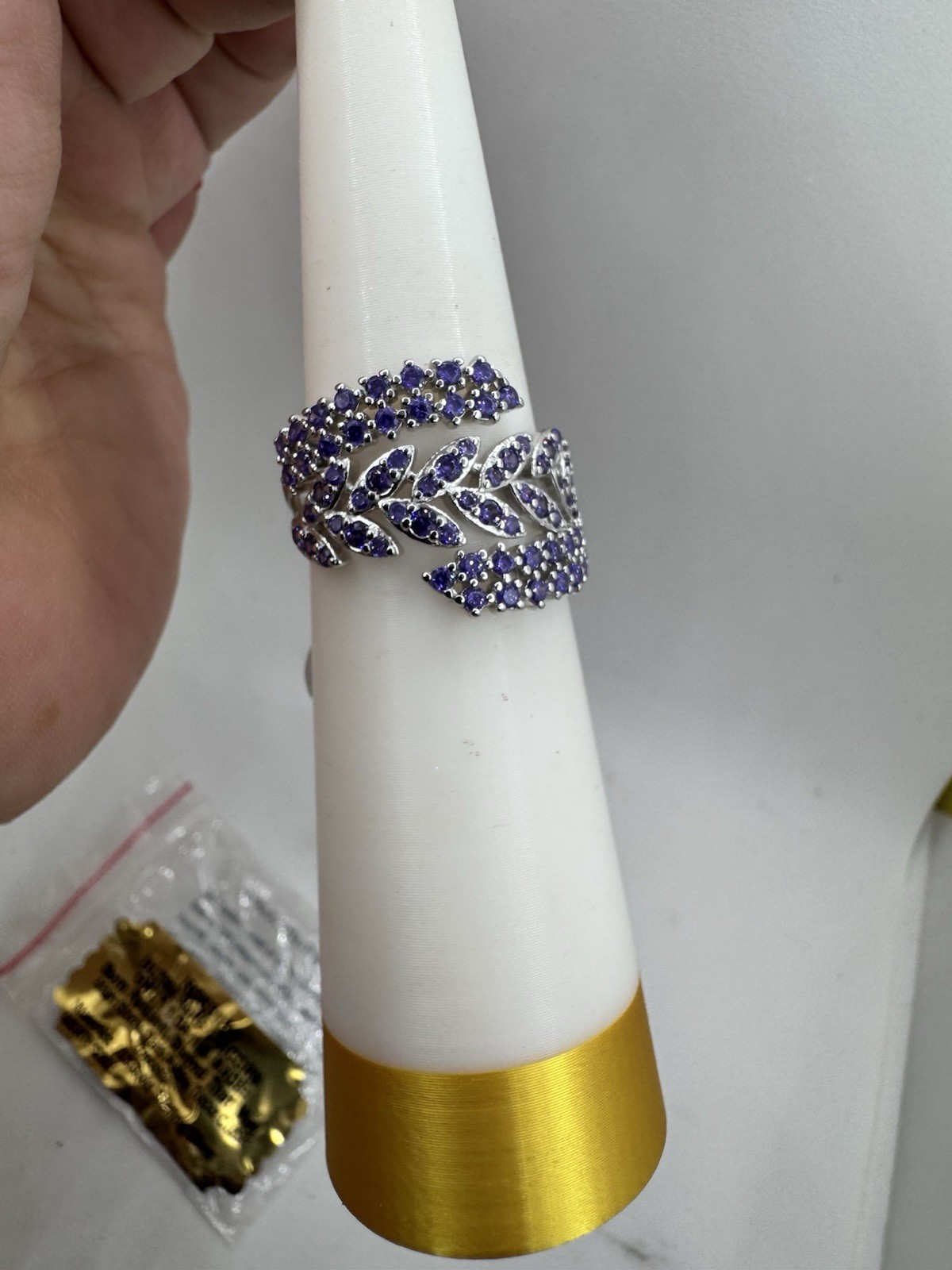 Bomb Party Sz 10 RG65189 RARE 🦄 Purp Topaz Cz/.925 (153)