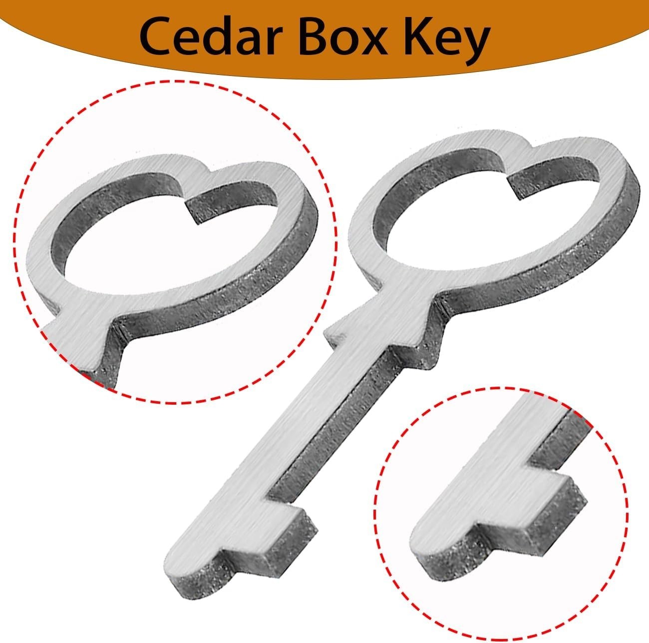 Cedar Box Key Replacement, for Lane Mini Keepsake, Boxes Key, Lock Metal 2PC
