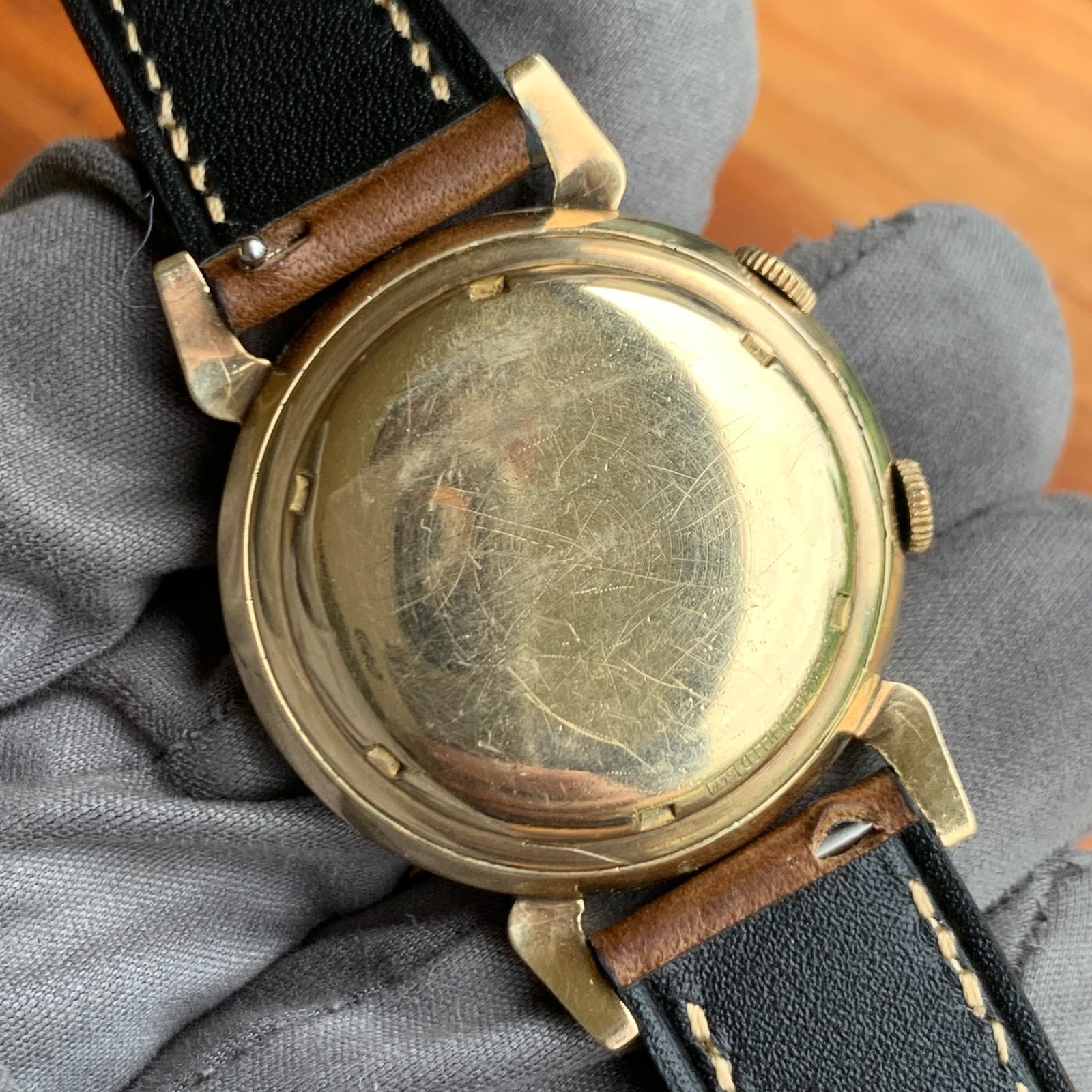 Girard-Perregaux Ref. B1915 Alarm Teardrop Lugs 10K Gold Filled Wristwatch
