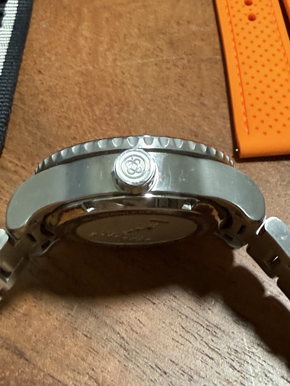 Deep Blue Alpha Marine 500 Automatic 500m Diver 45mm Orange Dial SS Brac