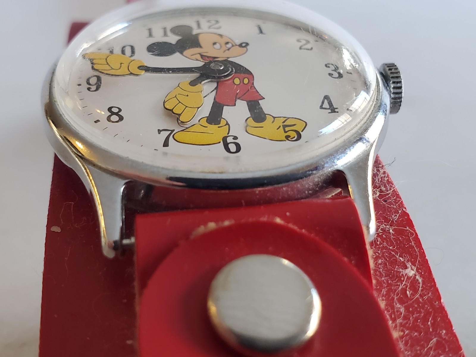 Vintage Mickey Mouse Watch Ingersoll Timex Disney Mechanical WORKS GREAT
