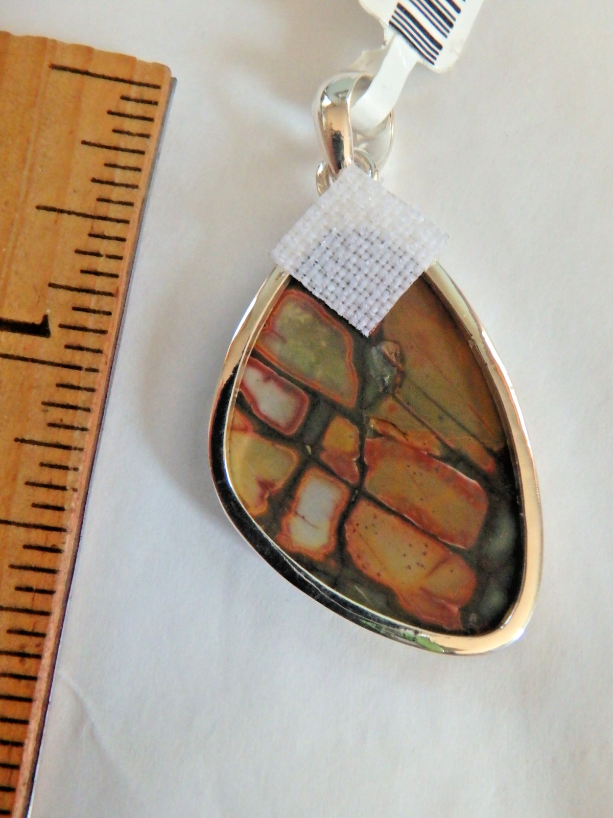 Polychrome Jasper Pendant NWT $65 Sterling Silver 925
