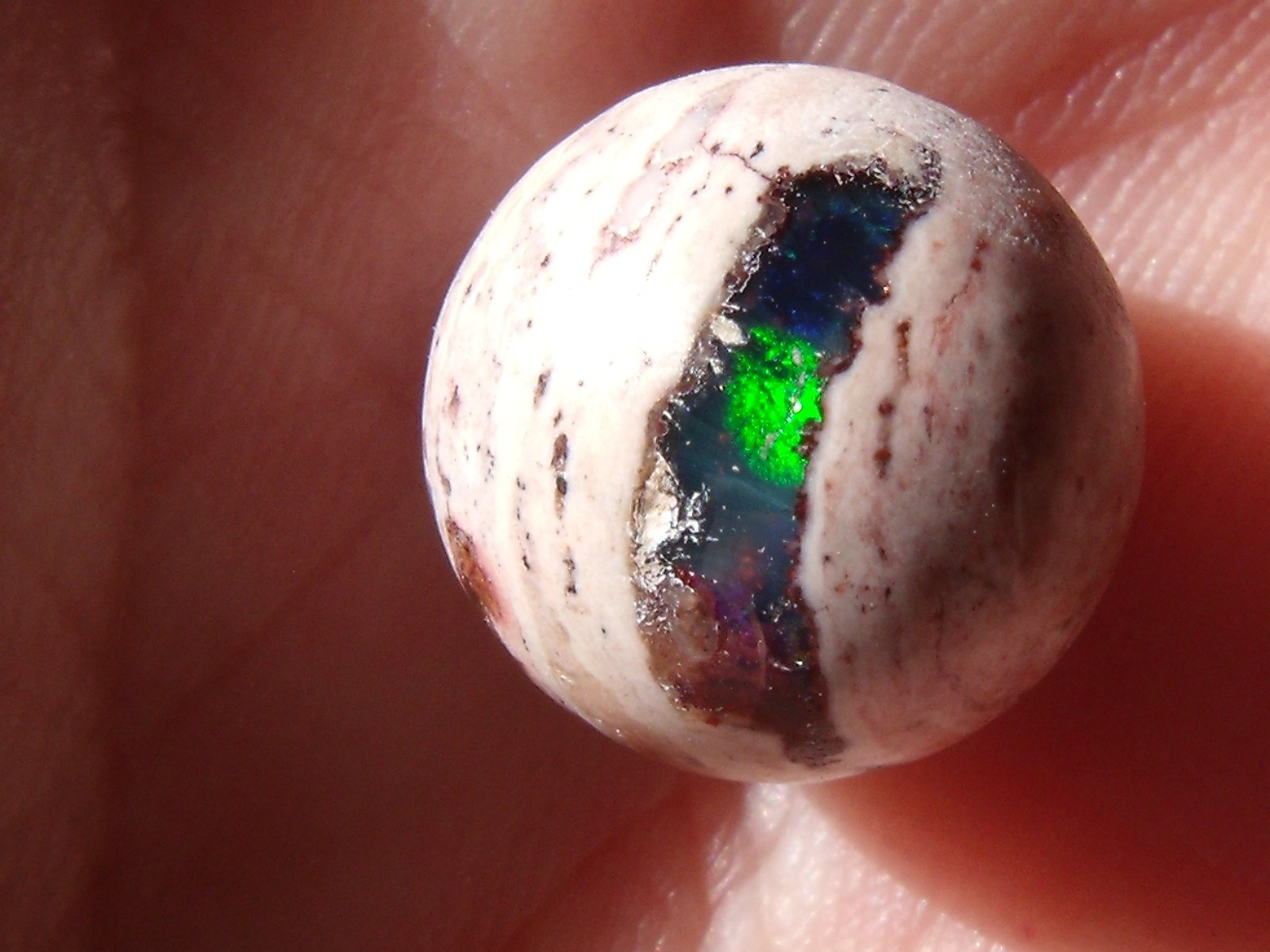7.71 Ct. Mexican Cantera fire opal bead