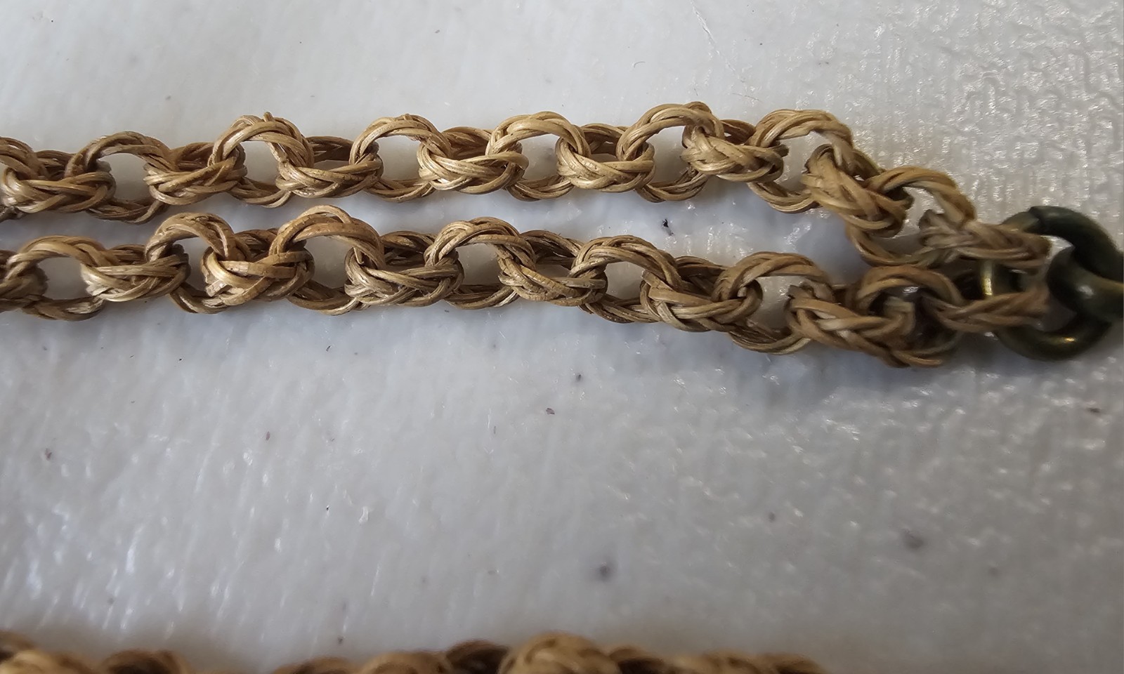 Rare Antique Victorian Wicker Belcher Chain Necklace 52″